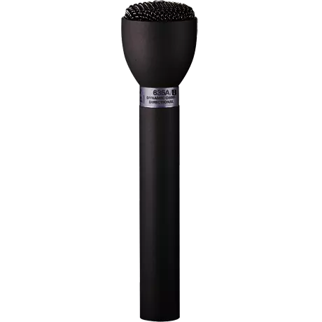 RE Broadcast 635A/B - Classic Handheld Interview Microphone, Black - Omnidirectional